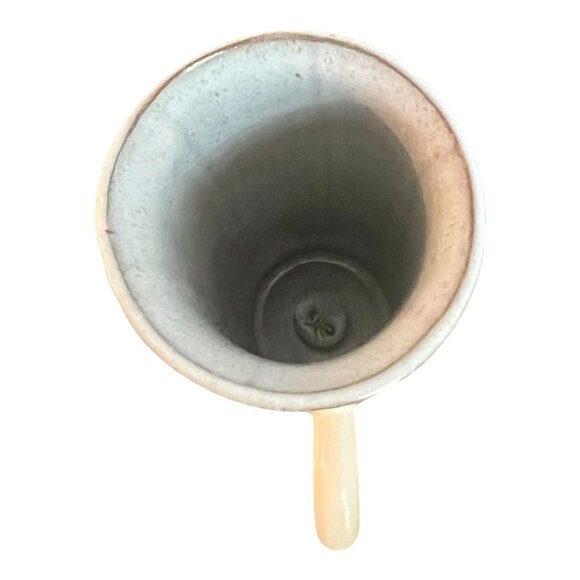 Allegretto Musical Pottery Mug With Musical Notes Design 6.25" Tall Beige, Black - Picture 6 of 8